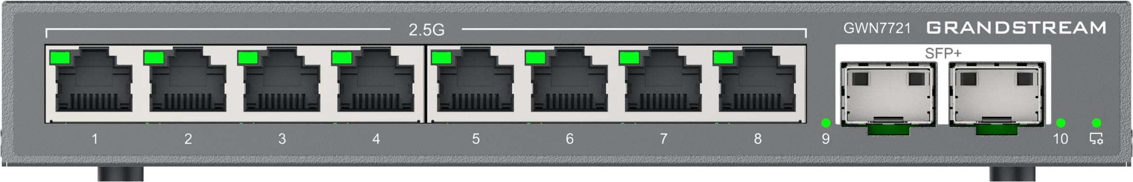 Grandstream GWN7721 | 10-Port Gigabit Ethernet Layer 2 Lite Managed Network Switch | Desktop/Wall-Mount | Metal Design