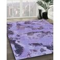 thumbnail image 3 of Ahgly Company Machine Washable Indoor Square Abstract Bright Lilac Purple Area Rugs, 3' Square, 3 of 7