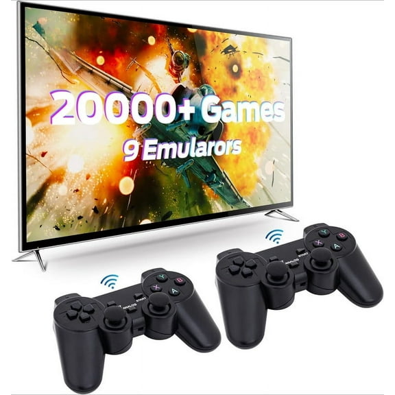 Retro Video Play Machine - Plug and Play Video Plays, Retroxplug Play - 2025 Retro Playing Machine Built in 20000+ Plays with Dual 2.4G Wireless Controllers (M8-32G/64G/128G)