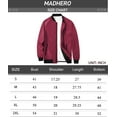 thumbnail image 7 of Men's Lightweight Bomber Jacket Causal Fashion Flight Windbreaker Jacket Jujube Red Size S, 7 of 7