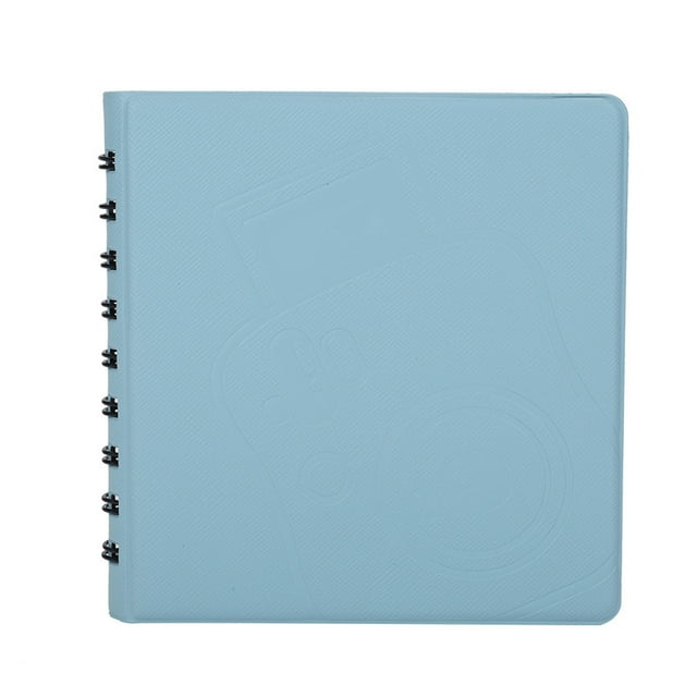Estuche para álbum de fotos instantáneo con 68 bolsillos para Fujifilm Instax Mini Film 7s 8 (azul)