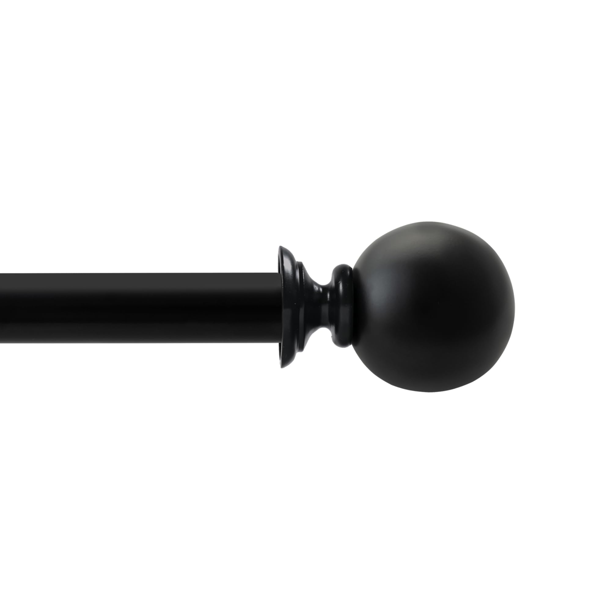 Deco Window Modern 1 Inch Ball Ball Adjustable Single Curtain Rods, 44 Inch - 120 Inch