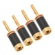 thumbnail image 4 of Conector Banana de fibra de carbono negro, chapado en Latón dorado, conector Banana para cable de 5mm de diámetro, 4 Uds., 4 of 5