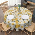 thumbnail image 3 of Design Pattern Round Tablecloth 60 Inch – Waterproof Polyester Table Cover with Full Print Design, Wrinkle Resistant & Washable for Kitchen Dining Party Decor, 3 of 6