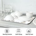 thumbnail image 7 of Dish Drying Mat Floral Chicken Leaves Kitchen Mats Microfiber Counter Absorbent Dish Pad Drainer Rack 18"x24", 7 of 7
