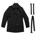 thumbnail image 2 of Abrigo largo rompevientos de moda para hombre, Rompevientos cruzado para hombre Abrigo largo de color puro para hombre Abrigo largo rompevientos para hombre Calidad superior, 2 of 12