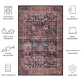 thumbnail image 6 of SAFAVIEH Tucson Faith Traditional Machine Washable Area Rug, Rust/Green, 10' x 14', 6 of 9