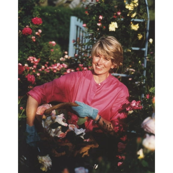 Martha Stewart Posed in Flower Field Portrait Photo Print (8 x 10)