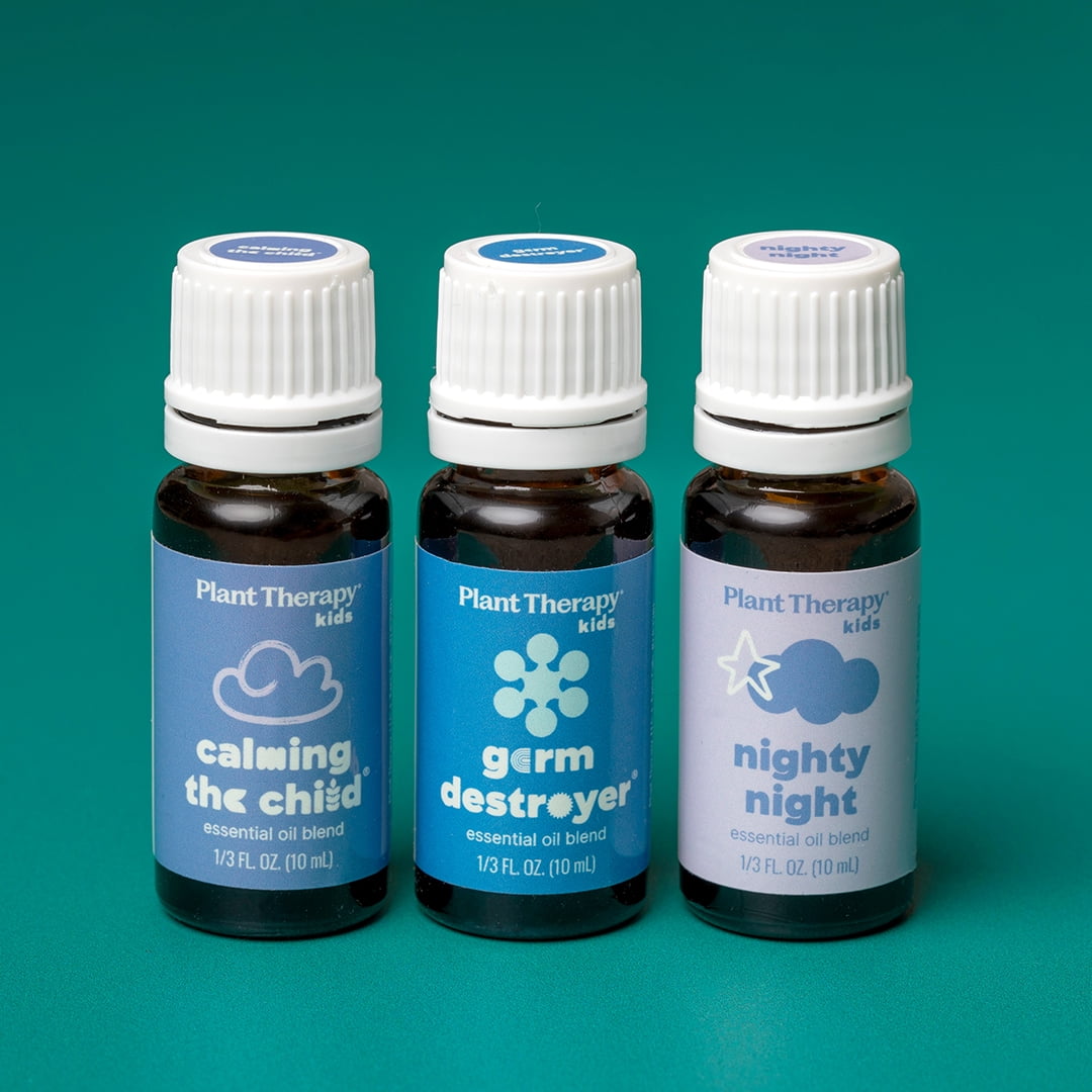 Plant Therapy KidSafe Essentials Blend Set 100% Pure, Undiluted, Natural Aromatherapy, KidSafe Essential Oils for Calming, Sleep, and Immune Support, 10 ml (1/3 oz) Each
