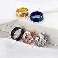 thumbnail image 2 of Anillo de acero de titanio de 8 mm, anillo tonto, anillo simple de bisel doble para hombre, anillo de seis colores, diseño simple para hombre, 2 of 5