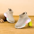 thumbnail image 6 of Gubotare Toddler Shoes for Boys Boys Girls Light Up Shoes Toddler Canvas Sneakers Kids Fashion Shoe Size 6 (Beige,6 Toddler), 6 of 9