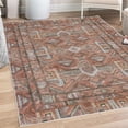 thumbnail image 1 of Modern Decorative Rug, Colorful Abstract Pipe Look Lines Ethnic Tribal Motifs Bohemian Cultural Pattern, Quality Carpet for Bedroom Dorm and Living Room, 6 Sizes, Salmon Rust, by Ambesonne, 1 of 4