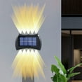 thumbnail image 2 of Solar Lights Outdoor Wireless, 10 Led Up Down Wall Lights for Outside Patio Garden, Ip65 Waterproof Solar Powered Exterior Lighting Fixtures for Yard Walkway Porch, 2 of 7