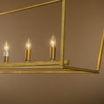 thumbnail image 3 of ALOADECOR L54 in 6-Light Modern Farmhouse Geometric Industrial Candlestick Cage Chandelier Adjustable Height Kitchen Island Chandelier in Matte Gold for Dining Table, 3 of 6