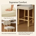 thumbnail image 4 of ReNest 26" Counter Height Bar Stools, Modern Upholstered Bar Stools for Kitchen Island & Home Bar, Sand Fabric, Set of 2, 4 of 18