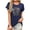 Navy-07, variant on Floral Graphic Tee for Women - Short Sleeve Lightweight Summer Casual Everyday T-Shirt