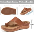 thumbnail image 3 of Ecetana Wedge Sandals for Women Flip Flops with Massage Footbed Casual Dressy Walking Sandals, 3 of 6