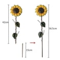 thumbnail image 3 of Yellow Sunflower Garden Stake for Outdoor Use Durable Iron Material 12.5 Inches, 3 of 5