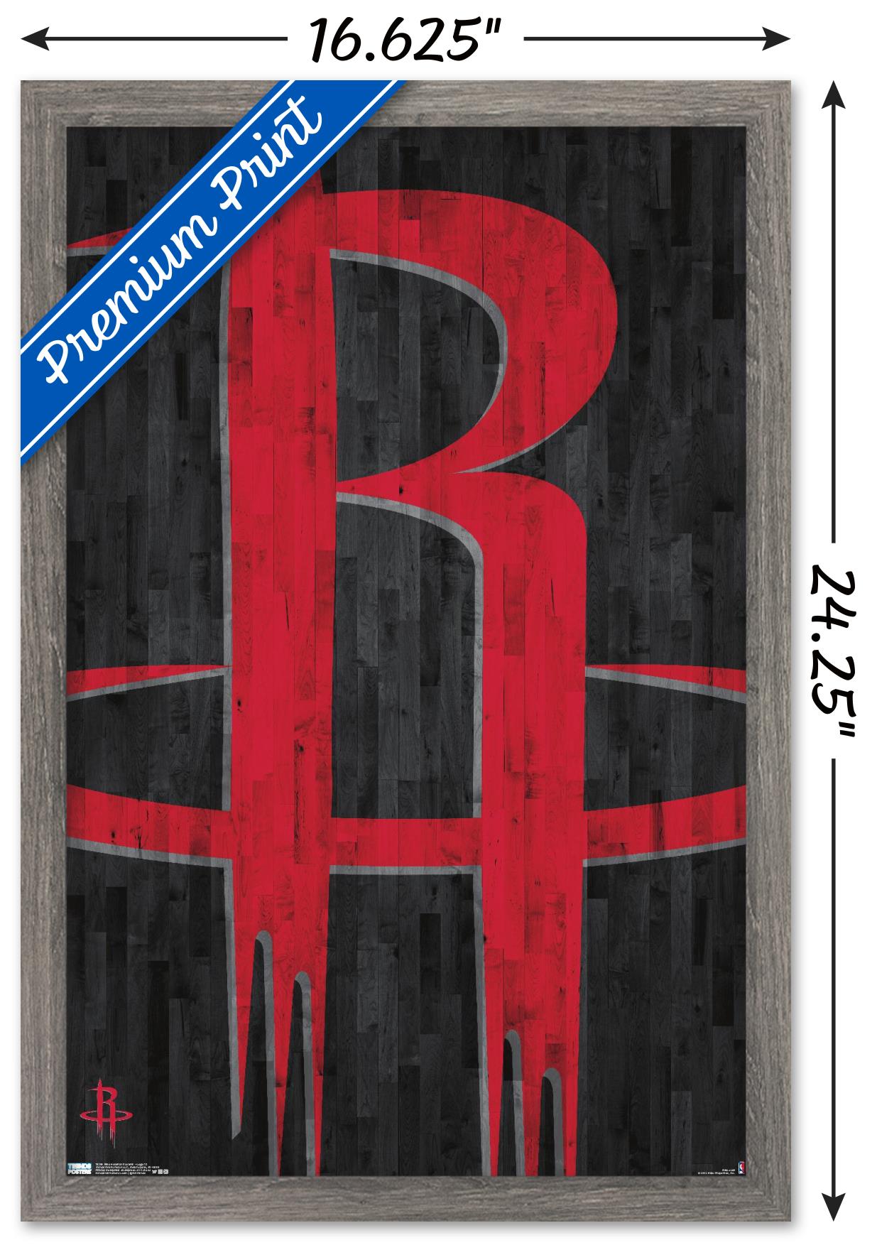 NBA Houston Rockets - Logo 19 Wall Poster, 14.725" x 22.375" Framed