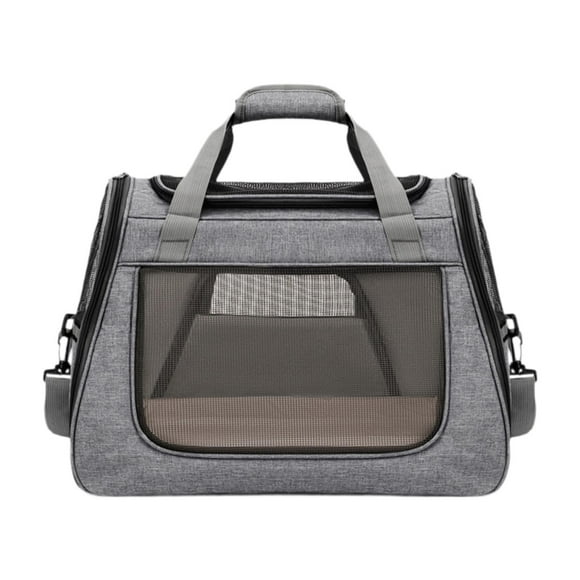 Bolso transportador para mascotas perfecl bolso para cachorros y gatos cremallera de tela Oxford gris