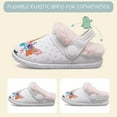 thumbnail image 5 of L-Run Kids Fluffy Fuzzy Slippers Boys Girls House Home Slippers with Strap Slip-on Shoes 6.5-7, 5 of 6