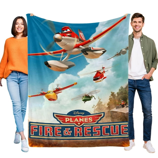 Planes / Planes: Equipo de Rescate anti-pilling, suave, ligera, esponjosa y acogedora de lujo para hogar y cocina – Perfecta para niños y adultos,80X120cm