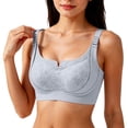 thumbnail image 5 of ZNQHFRE Women’s Wireless Adjustable Anti‑Sagging Bra, Lace Comfy Lifting Underwear For Small Breast White 34, 5 of 5