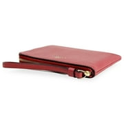 Coach Women's Small Corner Zip Wristlet in Pebbled Leather (True Red)