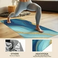 thumbnail image 4 of Blue Marble Gold Wave Pattern Hot Yoga Mat Towel Non Slip for Hot Yoga - Quick-Drying Yoga Mat Cover with 4 Corner Pockets with Travel Bag - Hot Yoga Towel Non Slip 74"x26", 4 of 6