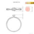 thumbnail image 5 of ANGARA Natural Twist Shank Diamond Engagement Ring in 14K White Gold for Women (Size-4mm| Color-H| Clarity-SI2) | April Birthstone, Anniversary, Jewelry Gift for Women | Natural Diamond Ring, 5 of 9