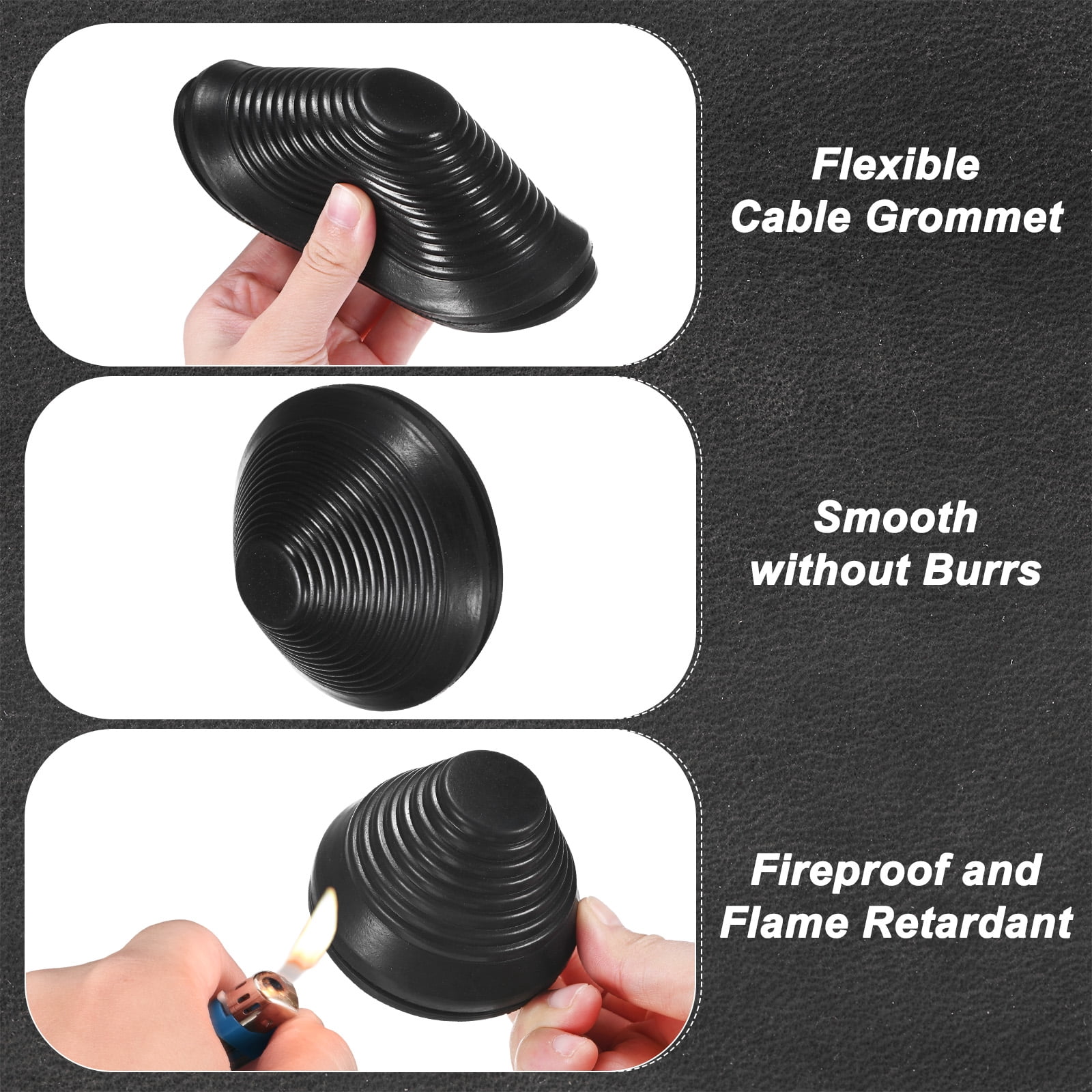 Uxcell 10-Pack Rubber Grommets for Wiring 110mm Tower Shaped Grommet