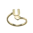 thumbnail image 2 of Fashion 26 English Letter Opening Rings Stainless Steel Girls Love Retro Jewelry, 2 of 9