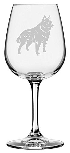 Personalized Bulldog Pet Dog Etched Wine Glass 12.75oz 