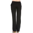 thumbnail image 4 of Comfy Drawstring Linen Pants Long with Band Waist (Black), 4 of 7