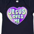 thumbnail image 4 of Inktastic Jesus Loves Me Boys or Girls Baby Bodysuit, 4 of 5