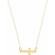 Simply Gold 10k Cross Necklace