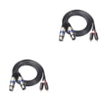 thumbnail image 1 of Injueey 2 XLR macho hembra Cable macho RCA a XLR adaptador de cable de vídeo profesional plateado Type2 NO2, 1 of 6