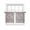 Gray Blue, variant on Vintage Spring Floral Sheer Curtains 45 Inch Length 2 Panels Set Window Treatments, Farmhouse Flowers Blue Vintage Rod Pocket Semi Curtains for Living Room/Bedroom/Kitchen Décor, 104"W x 45"L