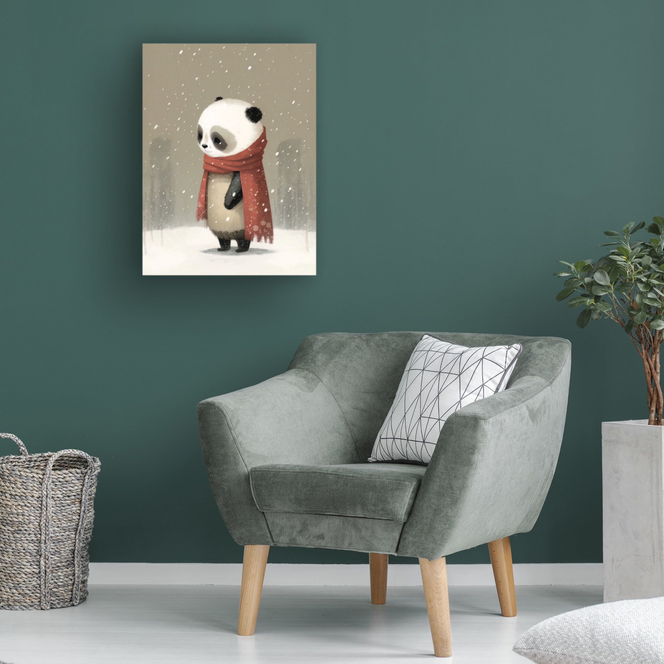 Canvas Wall Art - Bilge Paksoylu 'Panda 3' Wall Art for Living Room, Bedroom, or Office Décor by Trademark Fine Art - 24 x 32 Inches