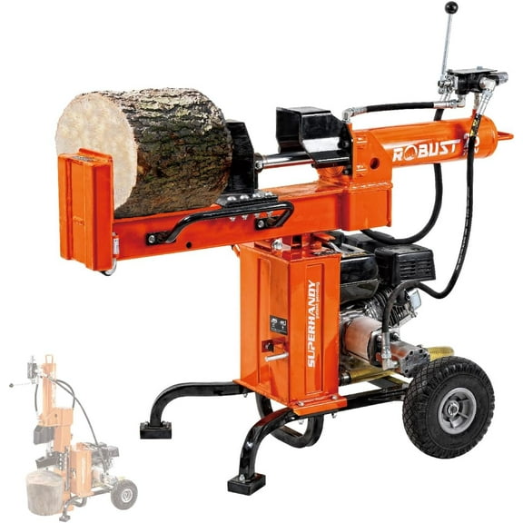 SuperHandy Gas-Powered Log Splitter - 7HP 209CC 25 Ton Hydraulic System 16" Max Wood Diameter