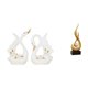 thumbnail image 1 of Estatuas de cisnes,Estatua de cisne de cerámica Escultura de mesa de cisne Elegante,Figura de cisne de porcelana Figura de cisne Decoración de escritorio,Escultura abstracta de fuego,Estatua, 1 of 8