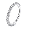 thumbnail image 1 of HLONK Silver Hinged Nose Rings Hoops For Women  Piercing Jewelry Stainless Steel Jewelry  Silver For Upper Earring Piercing Conch V6E6, 1 of 5