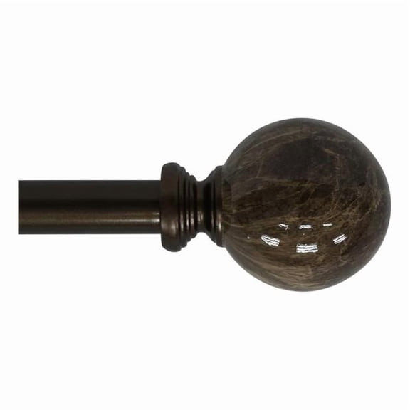 Tom Adjustable Single Curtain Rod 28" to 48"-Bronze