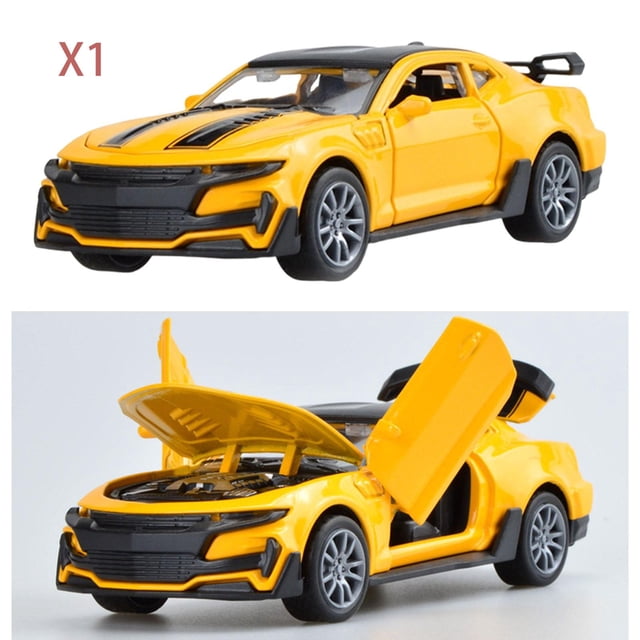 Coche de juguete a escala 1/36, modelo de metal fundido a presión, adorno coleccionable, pequeño coche de juguete, modelo de exhibición para niños de Amarillo