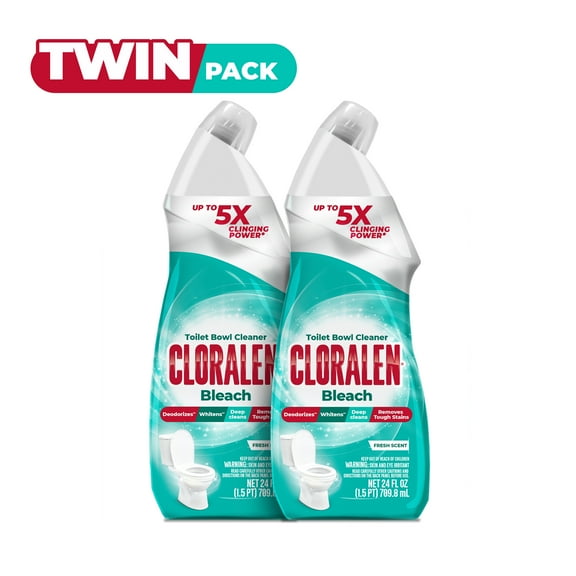 Cloralen Toilet Bowl Cleaner Liquid Gel, 2 pack, 24 fl oz