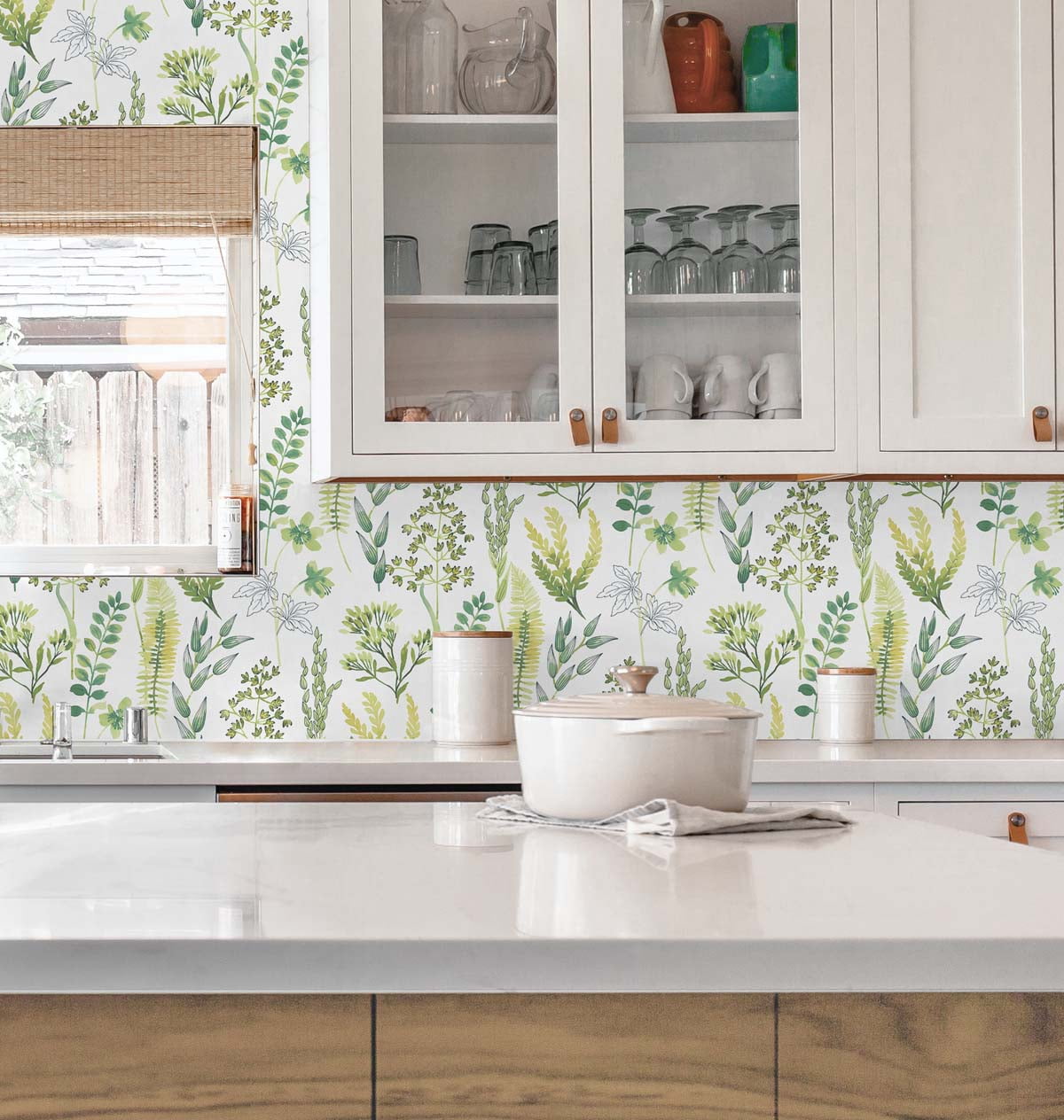 NextWall  Wild Garden Peel and Stick Wallpaper 20.5 in. W x 18 ft. L - Lemon Lime
