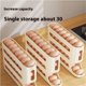 thumbnail image 5 of Organizador de huevos for nevera con ruedas automáticas de 4 niveles, almacenamiento de 30 huevos for gabinete de cocina y refrigerador, 2 uds., 5 of 7