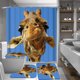 thumbnail image 1 of Cortina de ducha de la serie Giraffe, impermeable, decoración de baño, 1 of 4