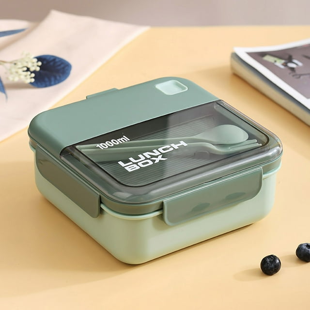 Oleegame 1PC Kids Snack Boxes For School Bento Lunch Box Reusable 2 Compartment Food Container For School Work & Travel Student Lunch Box Bento Box