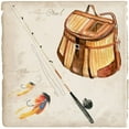 thumbnail image 2 of Parker, Jennifer Paxton 12x12 Black Ornate Wood Framed with Double Matting Museum Art Print Titled - Tackle Box I, 2 of 4